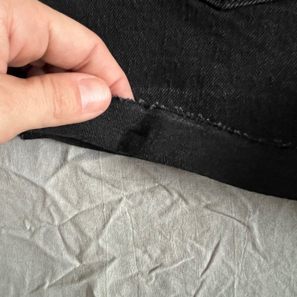 Wild Fable High Rise Rolled Cuff Black Denim Shorts - Picture 4 of 5